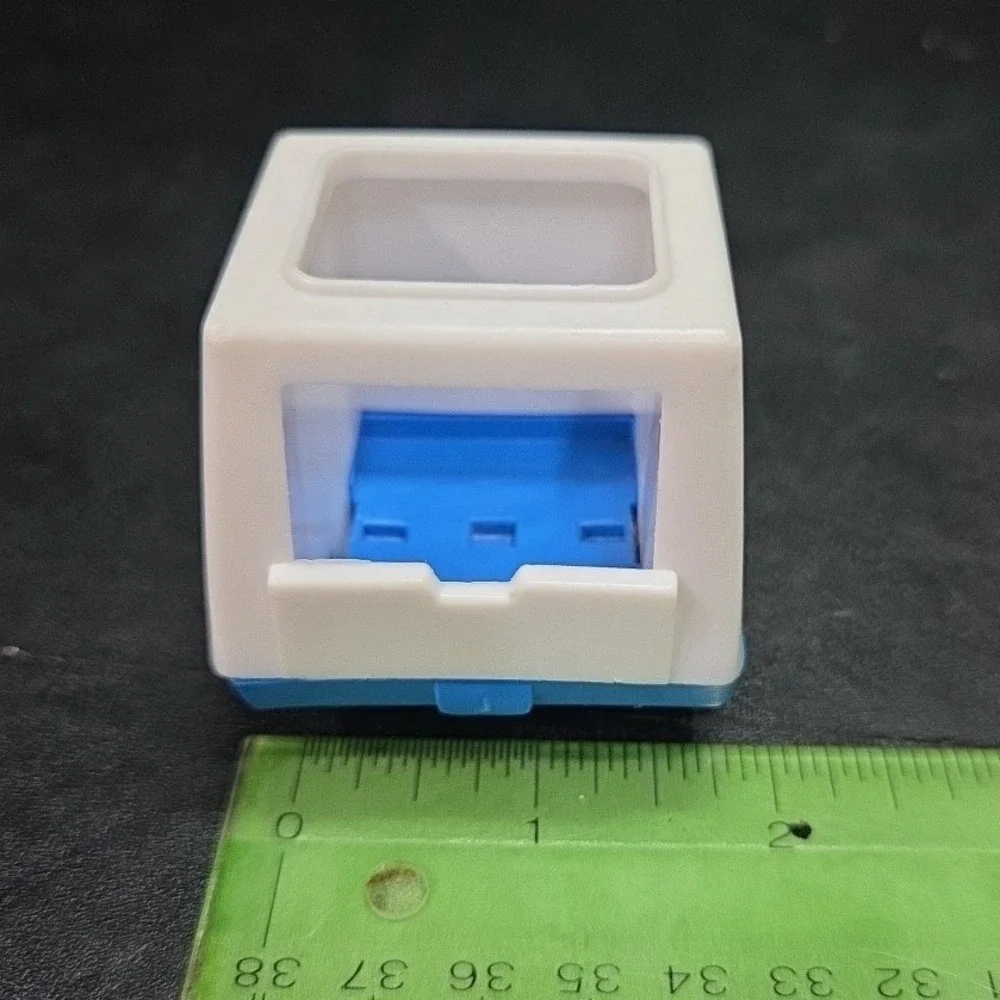 Fisher Price Little People Mail Trucks, Set of 2, Vintage White Blue Plastic Toy